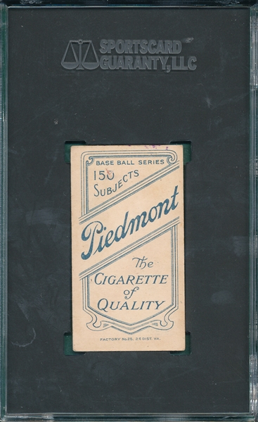 1909-1911 T206 Owen Piedmont Cigarettes SGC 3.5