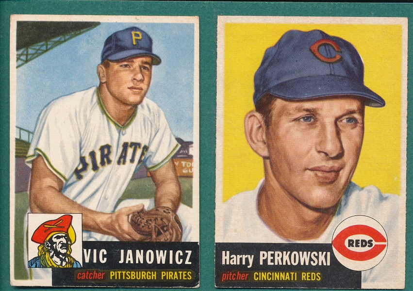 1953 Topps Lot of (8) High Numbers W/ #222 Janowicz
