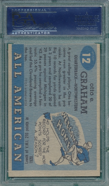 1955 Topps All American #12 Otto Graham PSA 6