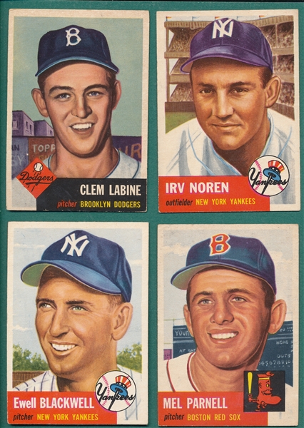 1953 Topps Lot of (23) W/ #14 Labine