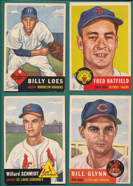1953 Topps Lot of (22) W/ #174 Loes