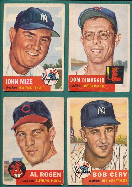 1953 Topps Lot of (23) W/ #77 Mize
