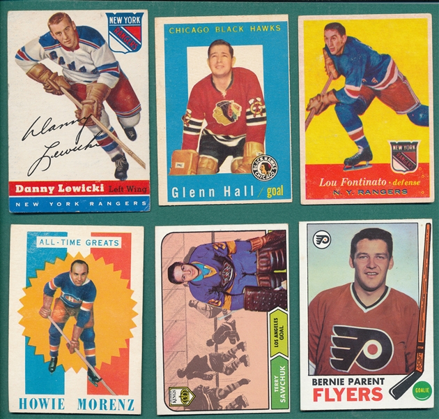 1954-2001 Topps Hockey Lot of (16) W/ HOFers & Rookies