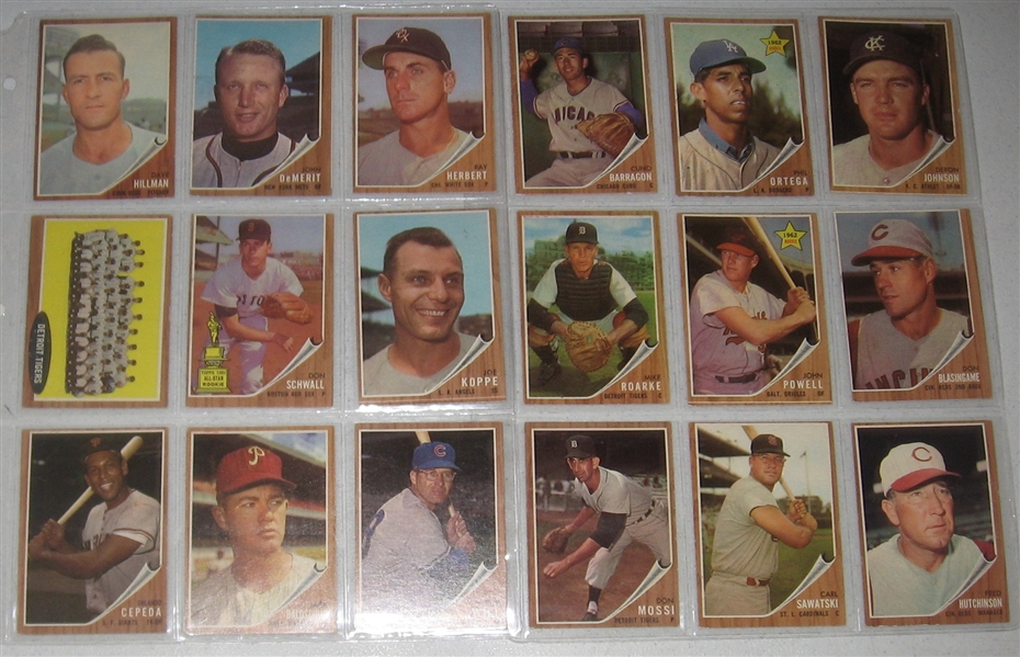 1962 Topps Lot of (47) W/ Gaylord Perry, Rookie