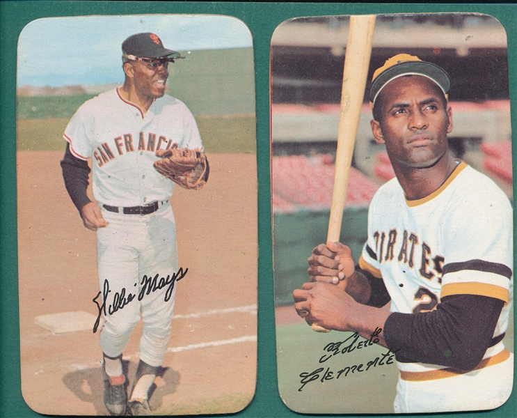 1971 Topps Supers Lot of (6) HOFers W/ Mays