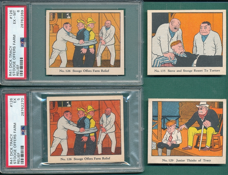 1937 R41 Dick Tracy Lot of (5) W/ Color Variation