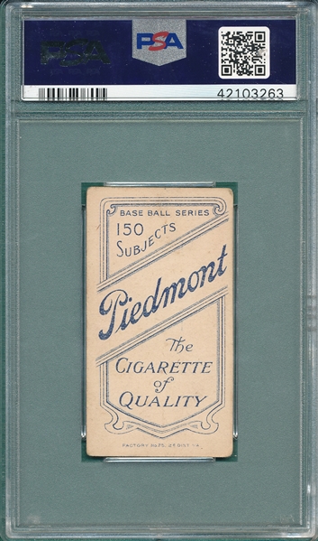1909-1911 T206 Chance, Red, Portrait, Piedmont Cigarettes PSA 1.5