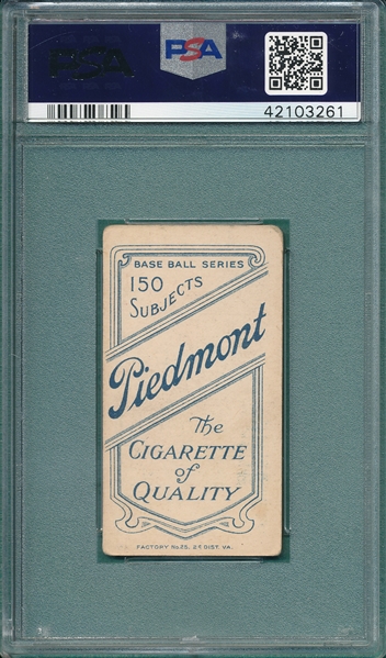 1909-1911 T206 Marquard, Hands At Thighs, Piedmont Cigarettes PSA 2