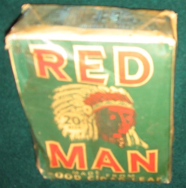 1953 Red Man Tobacco Unopened Pouch W/ Sauer Card 