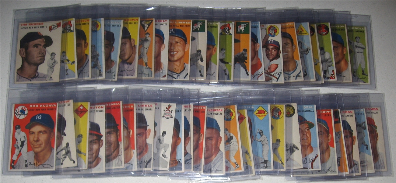 1954 Topps Lot of (48) W/ #130 Bauer