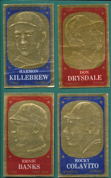 1965 Topps Embossed Lot of (10) W/ (3) Mantles
