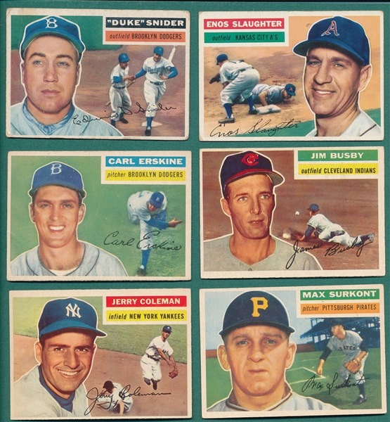 1956 Topps Lot of (117) W/ Snider 