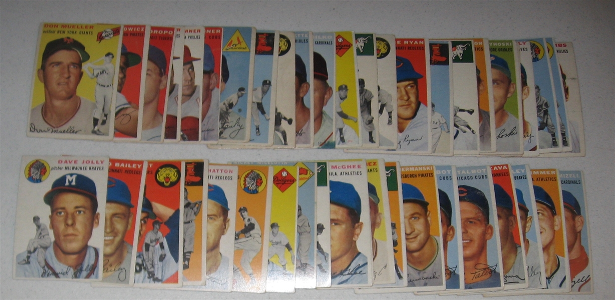 1954 Topps Lot of (50) W/ Liddle