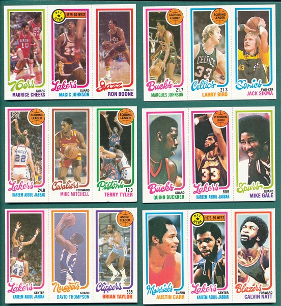 1980/81 Topps BSKT Lot of (88) W/ Jabbar, Magic & Bird