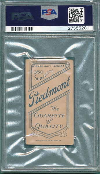 1909-1911 T206 Griffith, Batting, Piedmont Cigarettes PSA 3.5