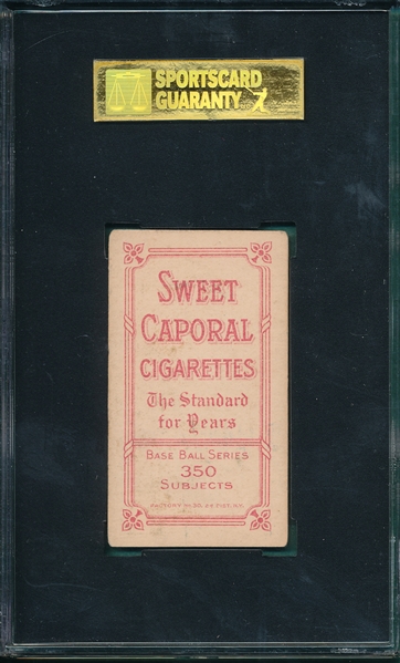 1909-1911 T206 Griffith, Batting, Sweet Caporal Cigarettes SGC 50