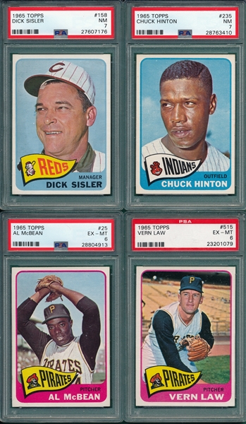 1965 Topps Lot of (12) W/ #12 NL Strikeout Leaders PSA 9 (OC)