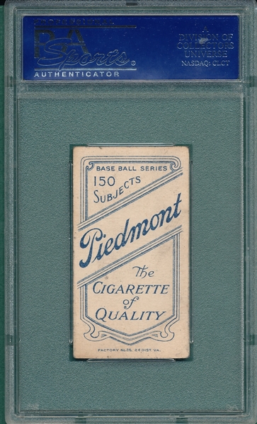 1909-1911 T206 Bowerman Piedmont Cigarettes PSA 4