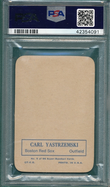 1969 Topps Super #5 Carl Yastrzemski PSA 5