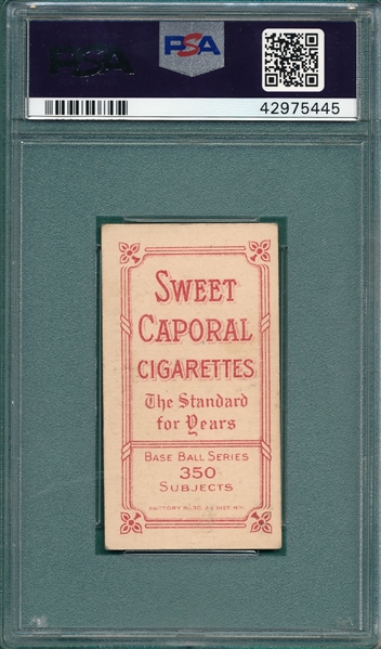 1909-1911 T206 Schlei, Catching, Sweet Caporal Cigarettes PSA 4