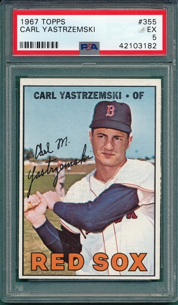 1967 Topps #355 Carl Yastrzemski PSA 5