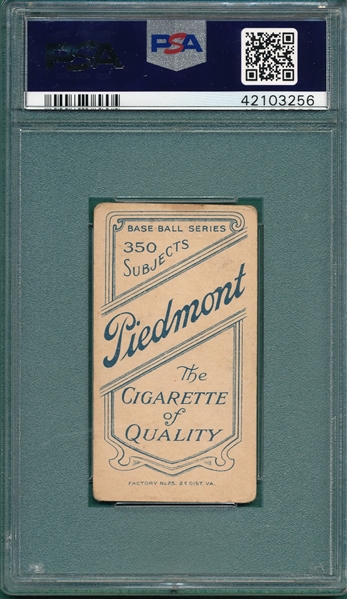 1909-1911 T206 Marquard, Portrait, Piedmont Cigarettes PSA 2