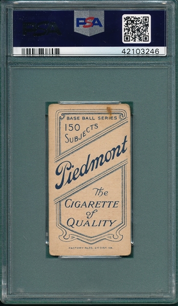 1909-1911 T206 Clarke, Batting, Piedmont Cigarettes PSA 1.5