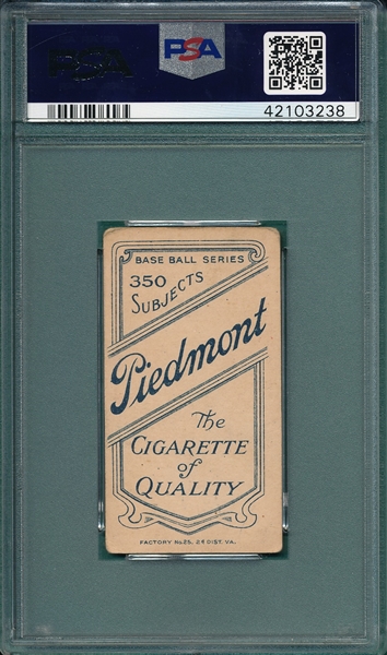 1909-1911 T206 Collins, Eddie, Piedmont Cigarettes PSA 3