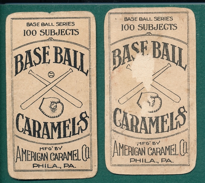 1909-11 E90-1 Bush & Summers, Lot of (2), American Caramel Co.