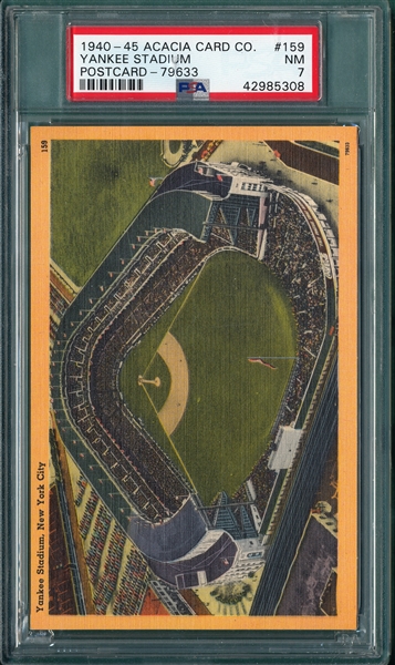 1940-45 Acacia Card Co., PC, Yankee Stadium PSA 7
