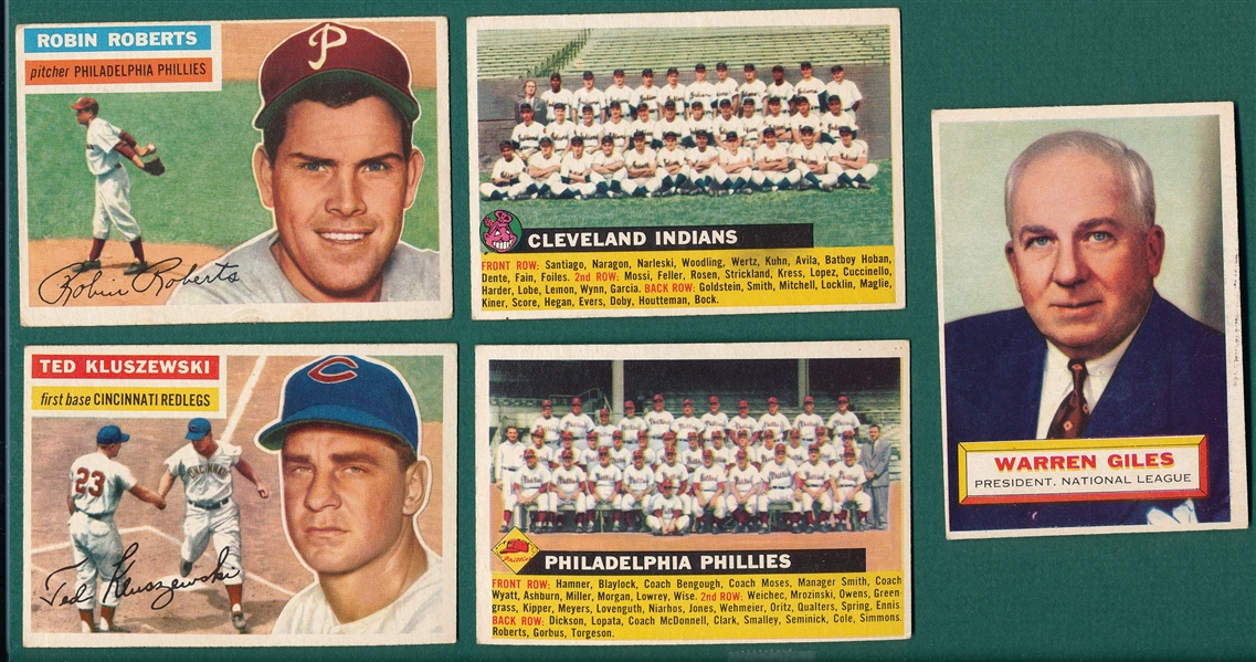 1956 Topps Lot of (102) W/ #180 Roberts