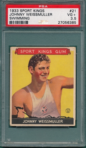 1933 Sport Kings #21 Johnny Weissmuller PSA 3.5