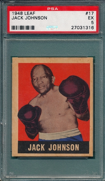 1948 Leaf #17 Jack Johnson, Boxing, PSA 5