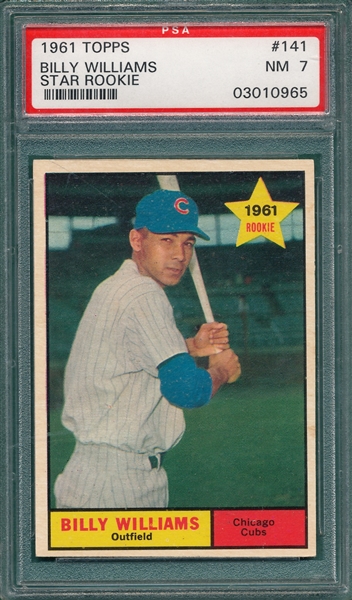 1961 Topps #141 Billy Williams PSA 7 *Rookie*