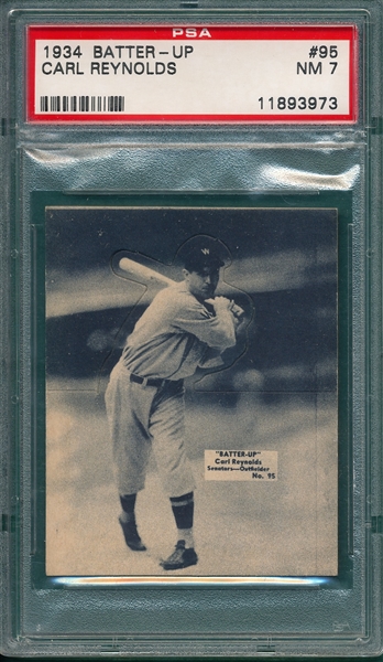 1934 Batter-Up #95 Carl Reynolds PSA 7