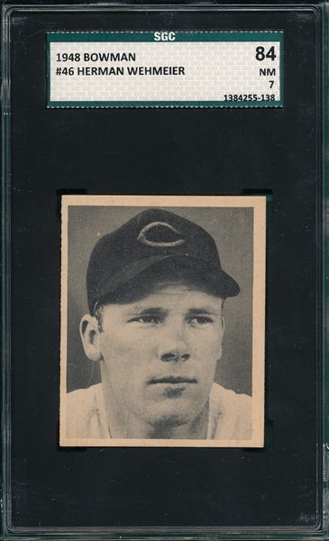 1948 Bowman #46 Herman Wehmeier SGC 84