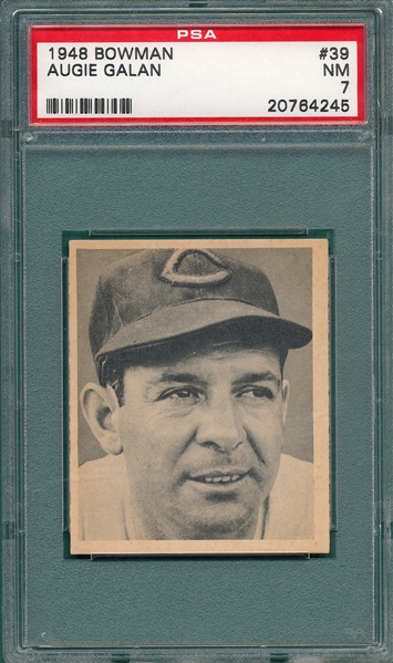 1948 Bowman #39 Augie Galan PSA 7 