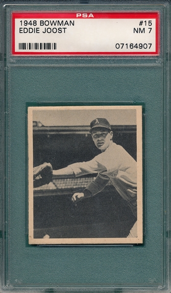 1948 Bowman #15 Eddie Joost PSA 7 