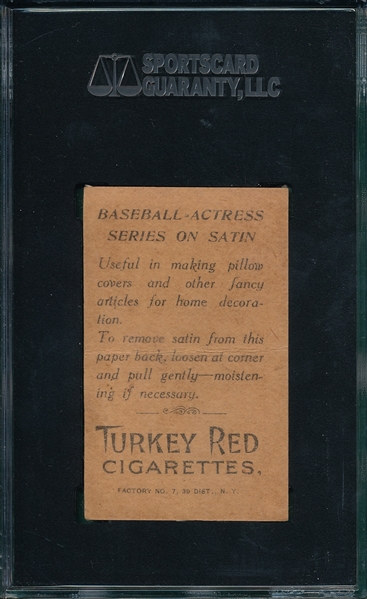 1909 S74 Silk Chief Bender Turkey Red Cigarettes SGC 40 *White*