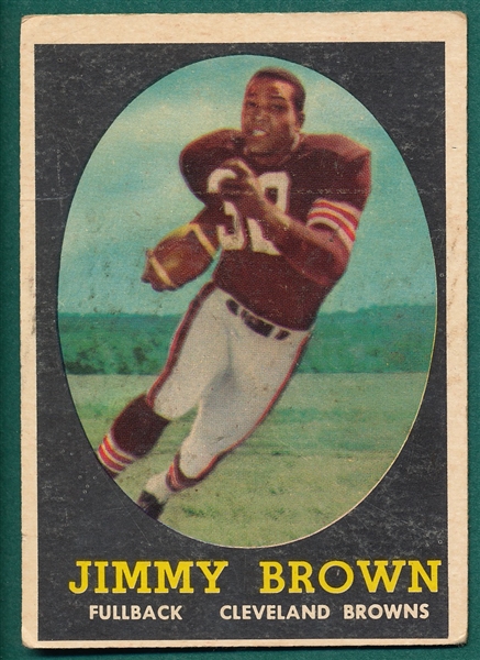 1958 Topps FB #62 Jim Brown *Rookie*