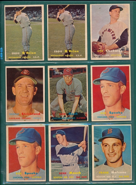 1957 Topps Lot of (137) W/ #30 Reese & #24 Mazeroski, Rookie