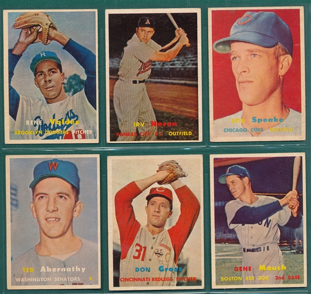 1957 Topps Lot of (200) W/ #272 Shantz, Rookie