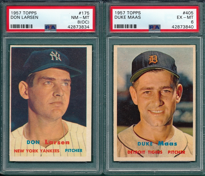 1957 Topps Lot of (5) W/ Contest Card, May 4th PSA