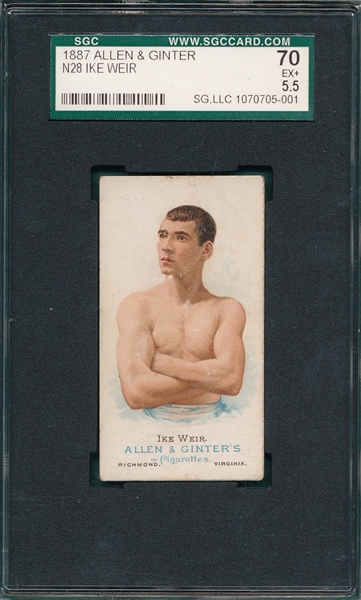 1887 N28 Ike Weir Allen & Ginter Cigarettes SGC 70 