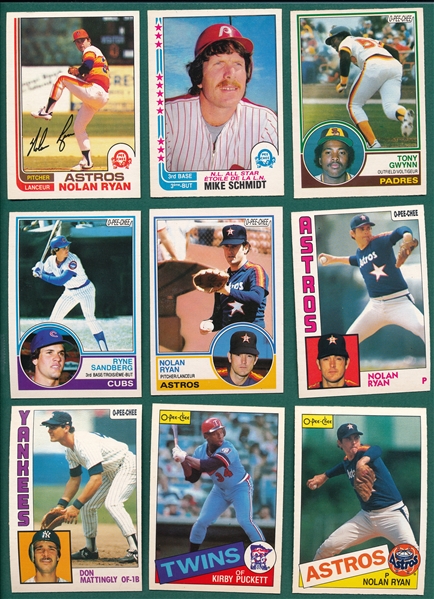 1982-85 O-Pee-Chee Baseball Lot of (4) Complete Sets 