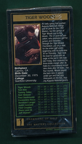 1997-99 Grand Slam Ventures Complete Set in Wrapper W/ Tiger Woods  *Rookie*