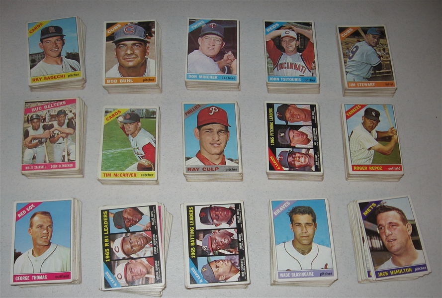 1966 Topps Lot of (690) W/ #1 Willie Mays