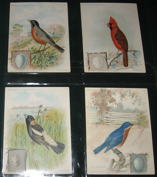 1895 Singer Sewing The American Singer Series Complete Set of Birds (16)