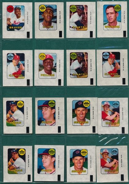 1969 Topps Decals Lot of (16) W/ Aaron