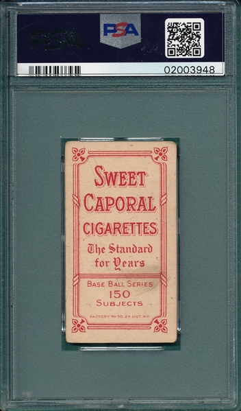 1909-1911 T206 Clarke, Fred, Portrait, Sweet Caporal Cigarettes PSA 3 *Color Variation*
